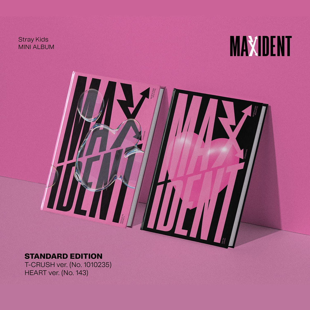 STRAY KIDS - Mini Album [MAXIDENT] (T-CRUSH or HEART Ver. / Random) Photobook