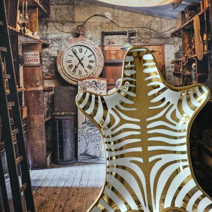 Luxury Ceramic Jewelry Tray with Decorative Figurine (1 x Gold Stripe Tiger Tray)