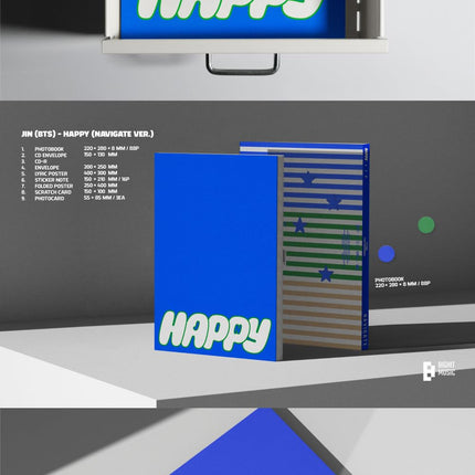 BTS JIN Happy 1st Album (Standard Random Version)