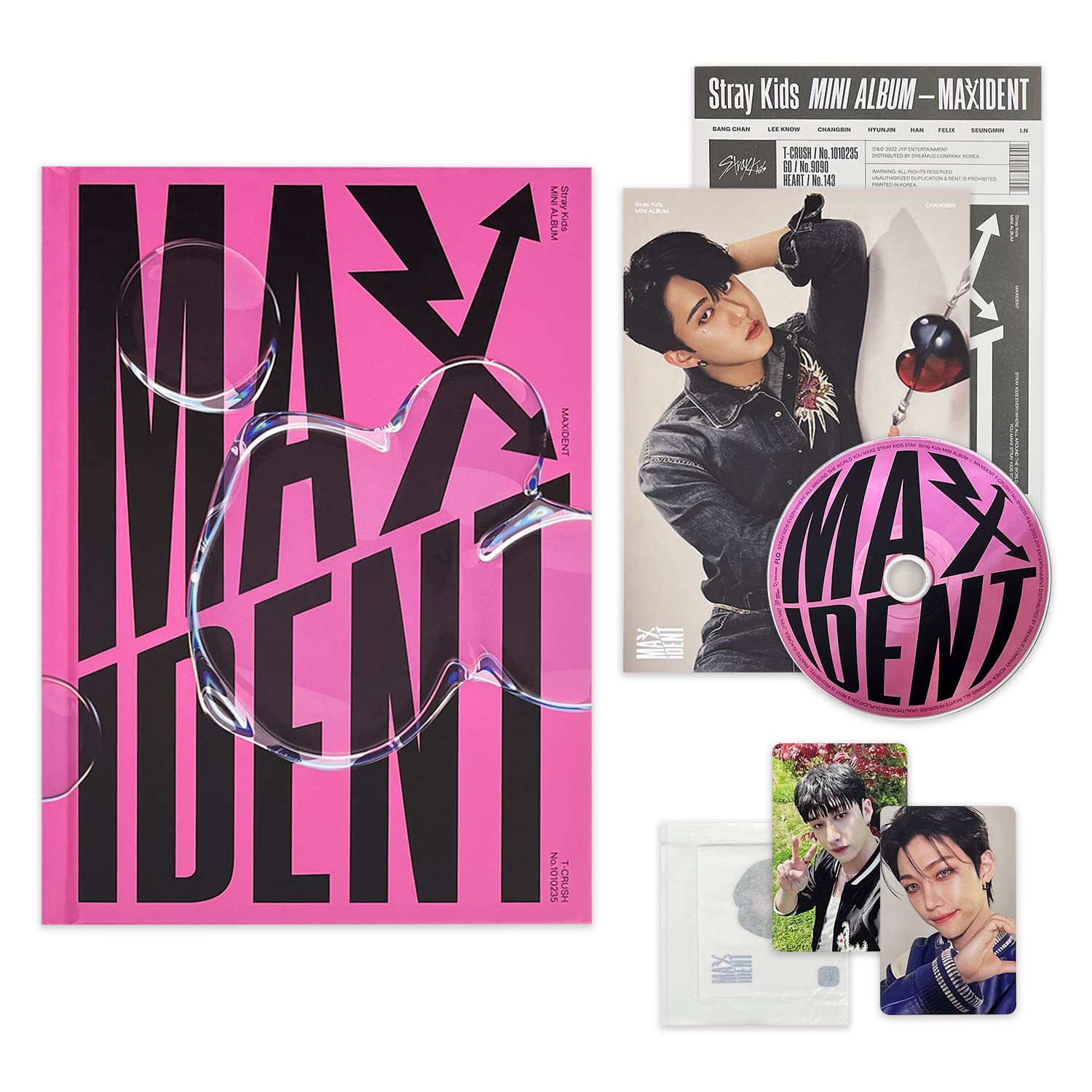 STRAY KIDS - Mini Album [MAXIDENT] (T-CRUSH or HEART Ver. / Random) Photobook