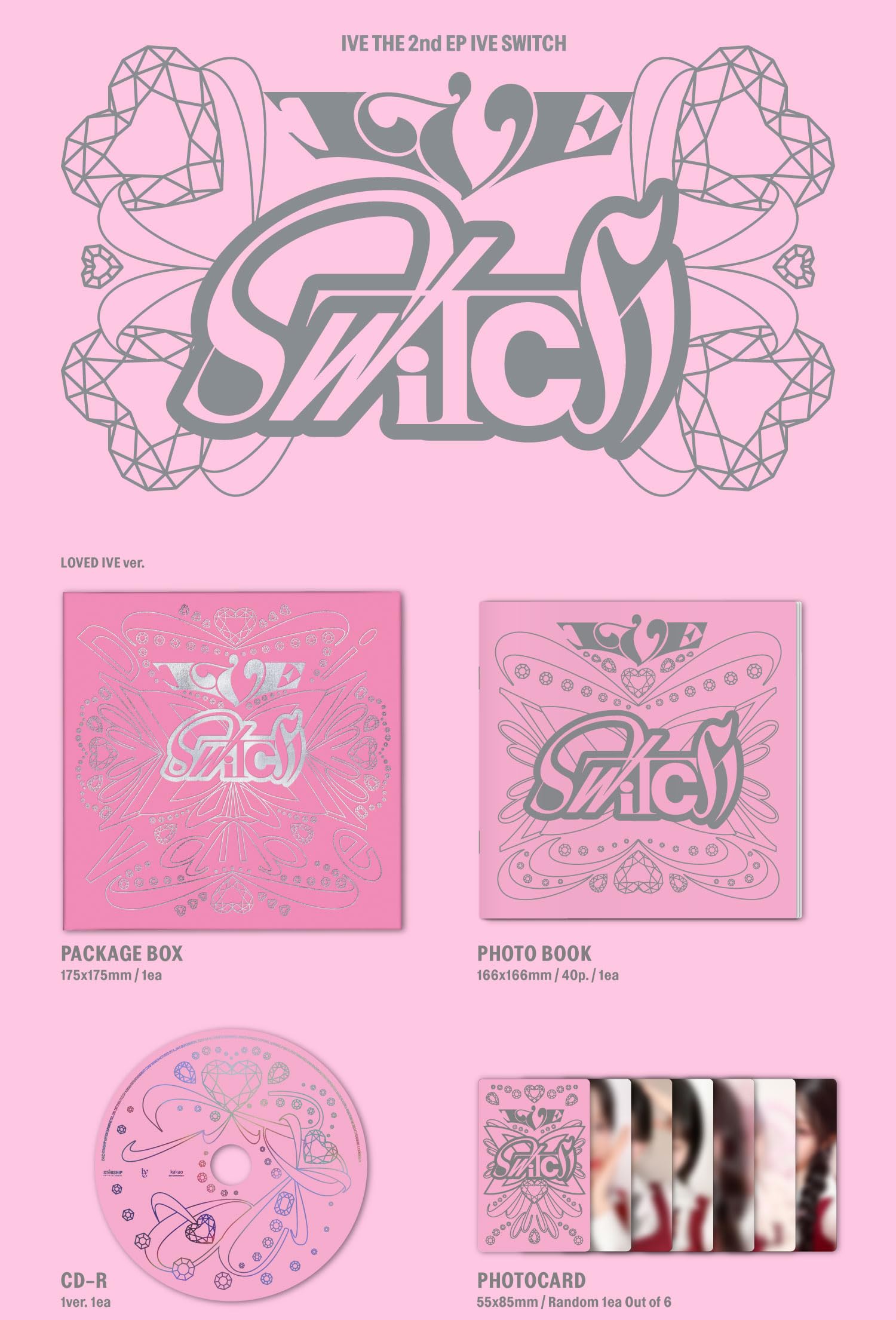 IVE Switch 2nd EP Album Standard Set (ON+Off+Spin-Off+Loved IVE)