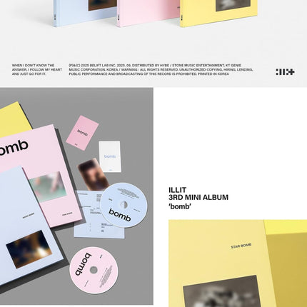 ILLIT – 3rd Mini Album [bomb] Photobook 3 Set Ver. + Special Extra Photocard little monster