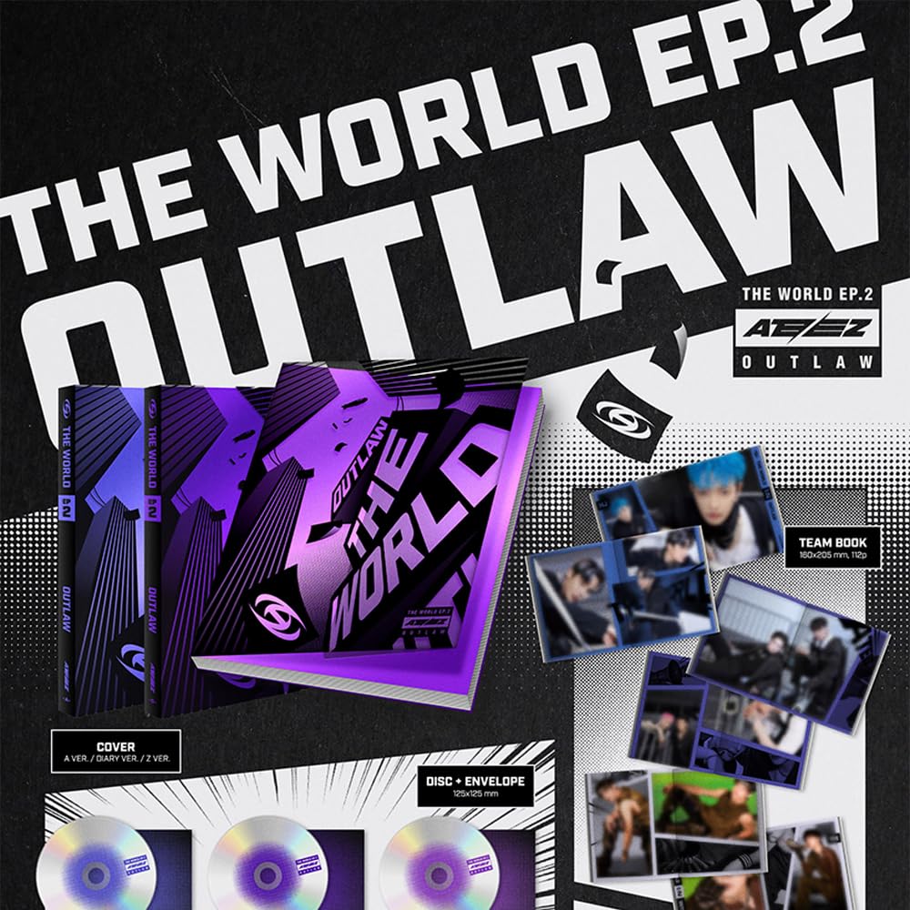 ATEEZ - The World EP.2 : Outlaw Album (A,D,Z 3 ver. Set)