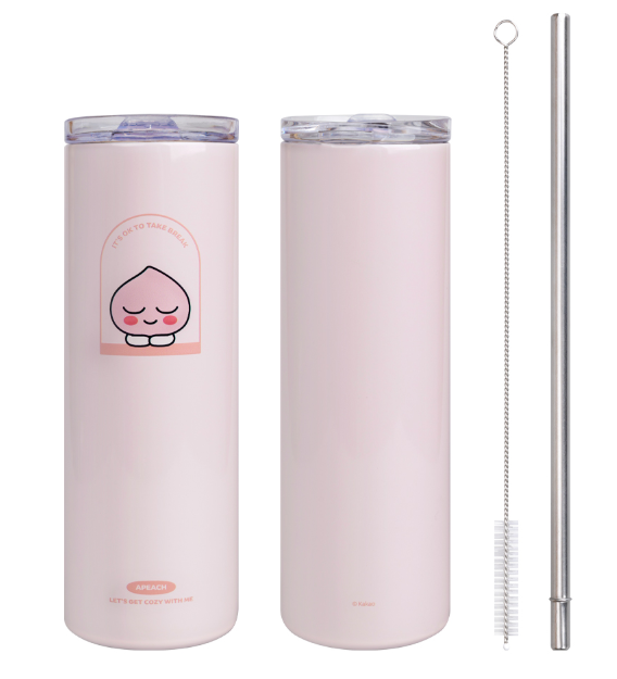 KAKAO FRIENDS Ryan and Apeach Slim Stainless Travel Tumbler