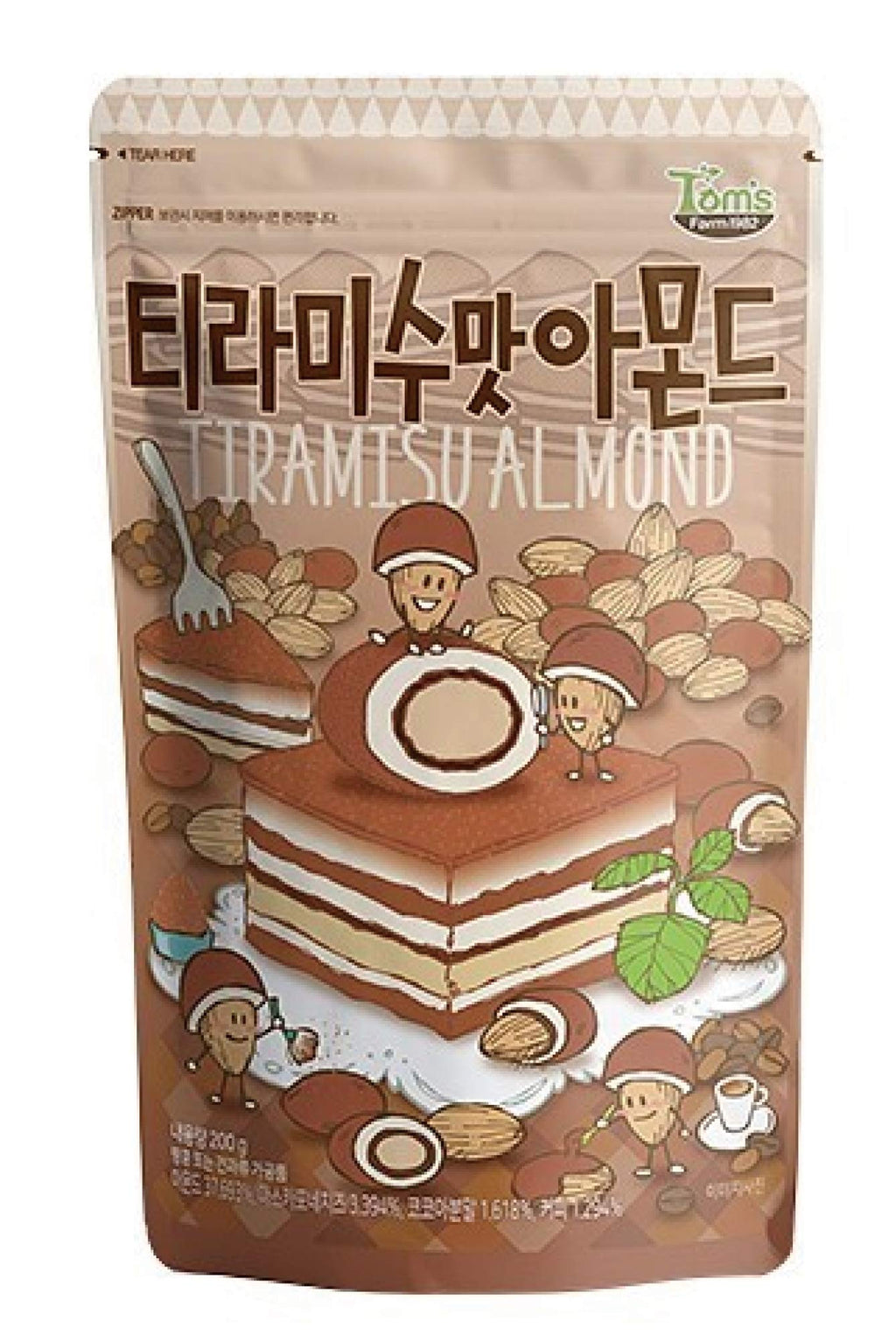 HBAF Tiramishu Flavor Almond 190g, 1 package