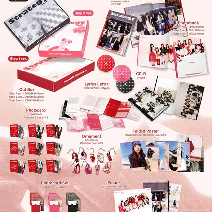 TWICE STRATEGY 14th Mini Album Standard Photobook 3 Ver Set (Step 1 + Step 2 + Step 3 Ver SET)
