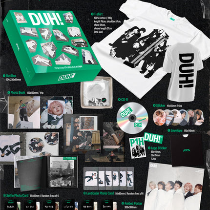 P1Harmony - DUH! 8th Mini Album (Plain White T Ver.)