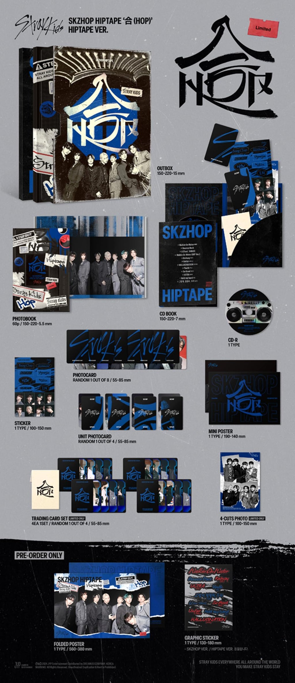 Stray Kids Album SKZHOP HIPTAPE HOP (Photobook - Random VER.)