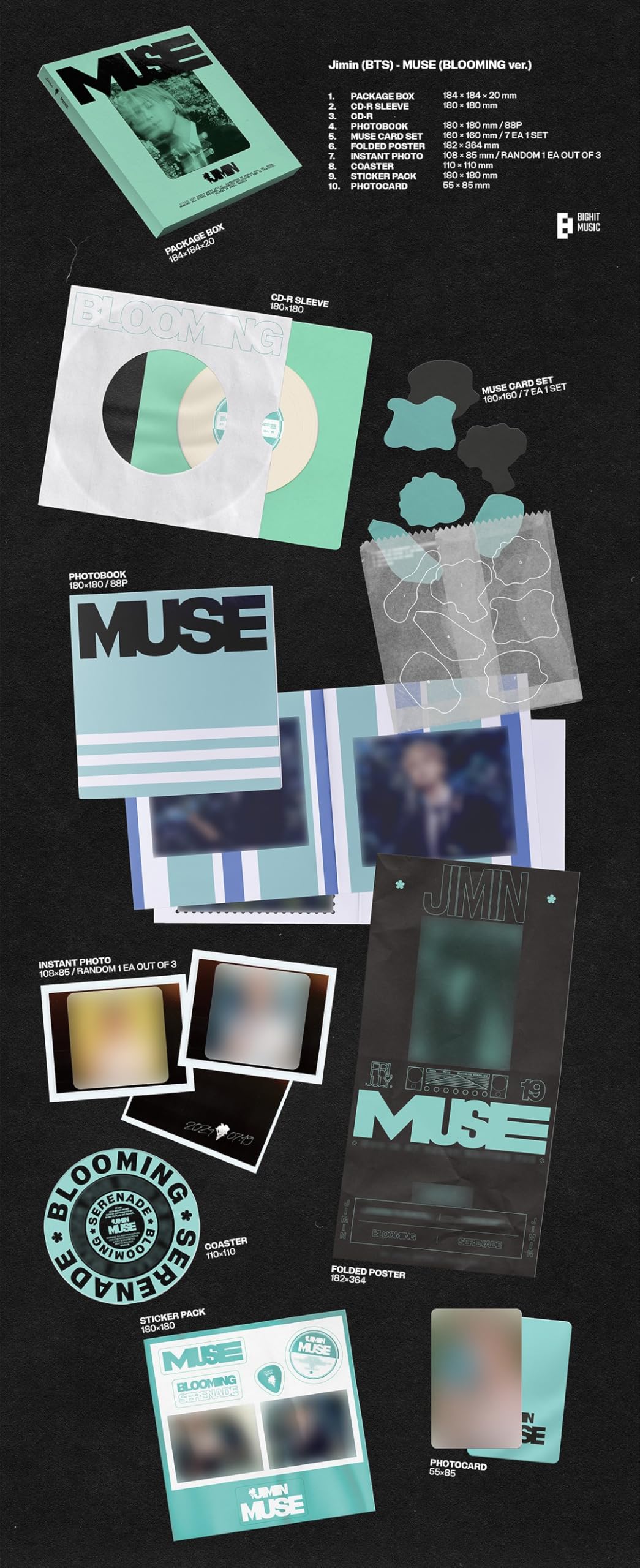 BTS JIMIN 2nd Solo Album [MUSE] Photobook Random Version