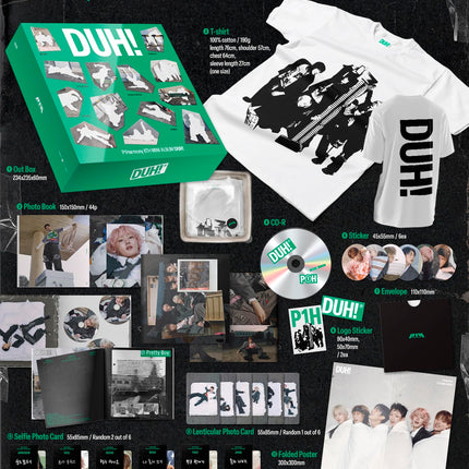 P1Harmony 8th Mini Album DUH! [Plain White T Ver.]