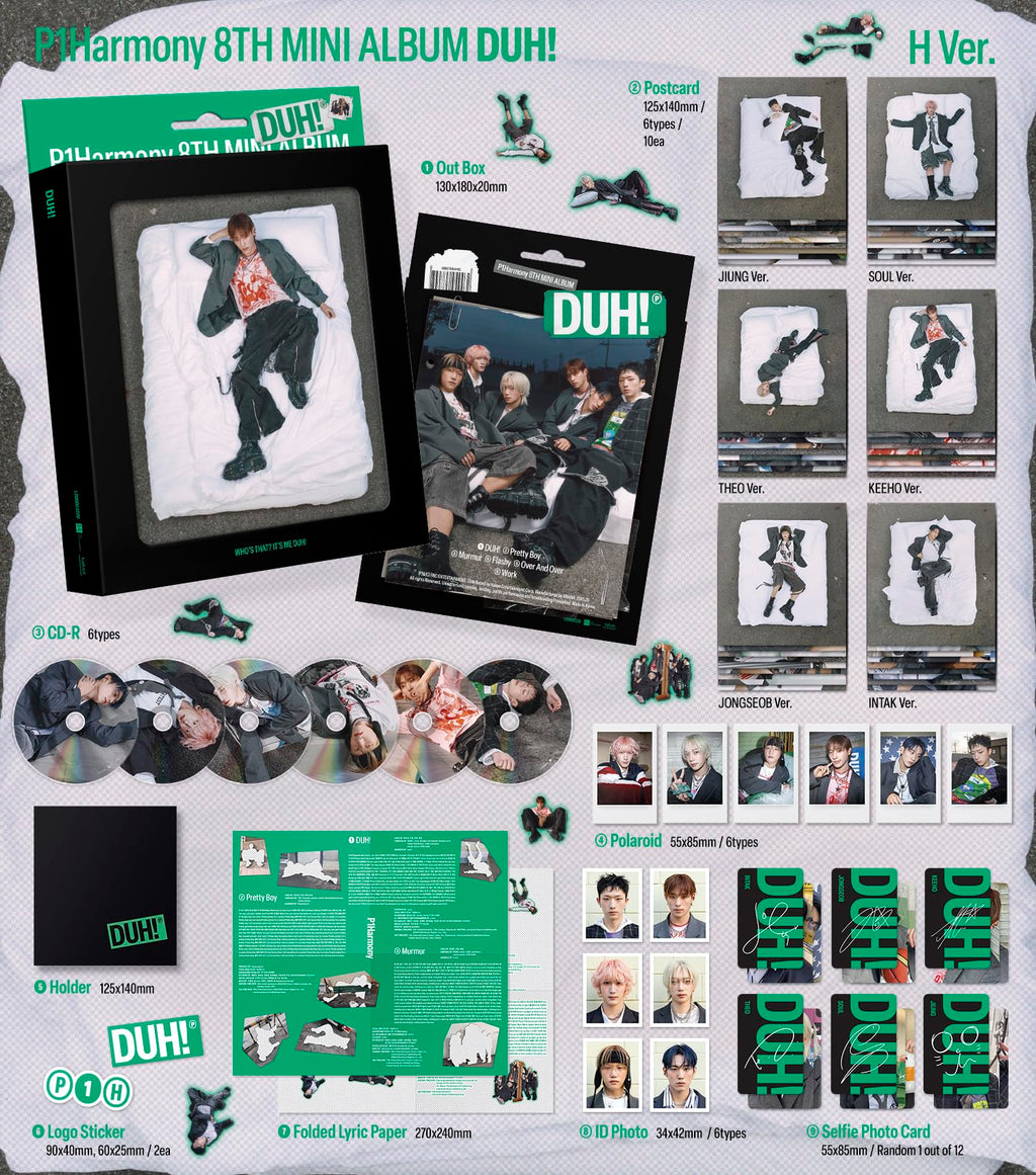 P1Harmony8th Mini Album  DUH!  [Compact/H 6 Ver Set]