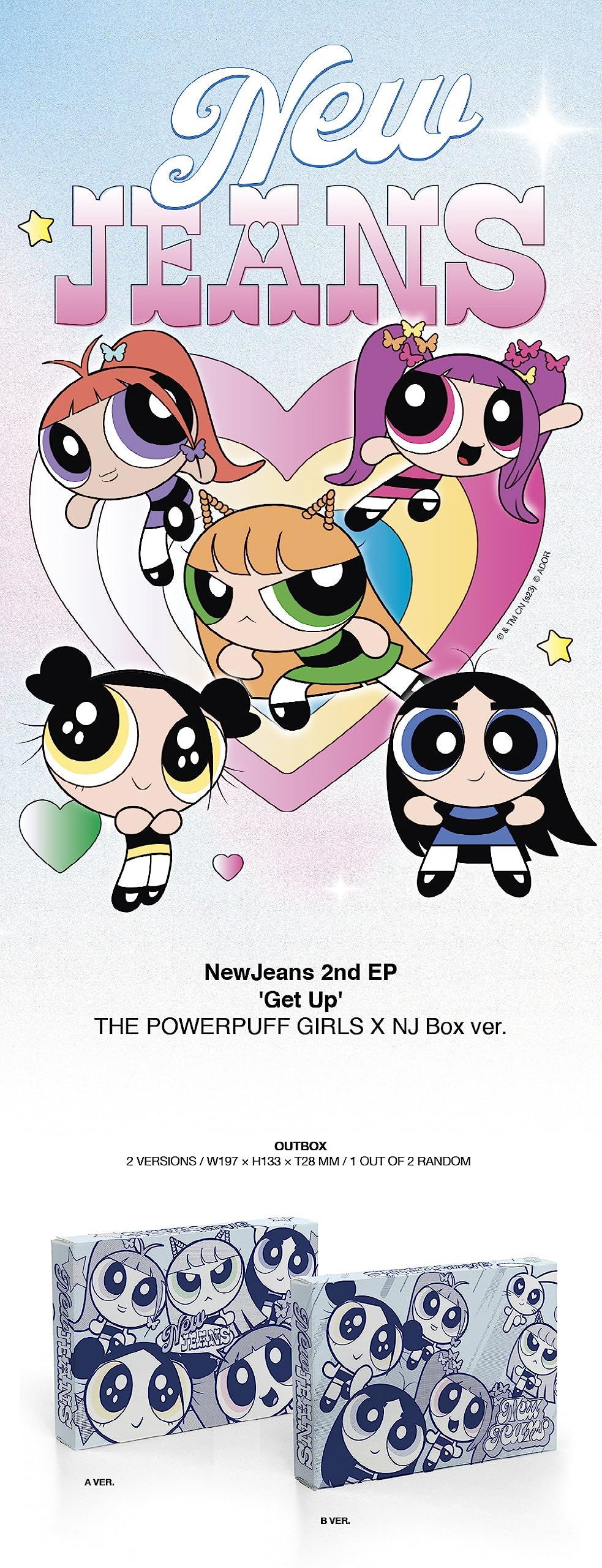 NewJeans - Get Up [The Powerpuff Girls X NJ Box ver.] Album (B ver.)