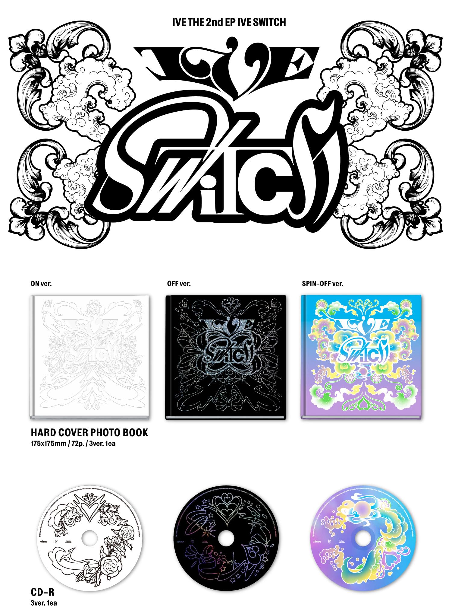 IVE Switch 2nd EP Album Standard Set (ON+Off+Spin-Off+Loved IVE)