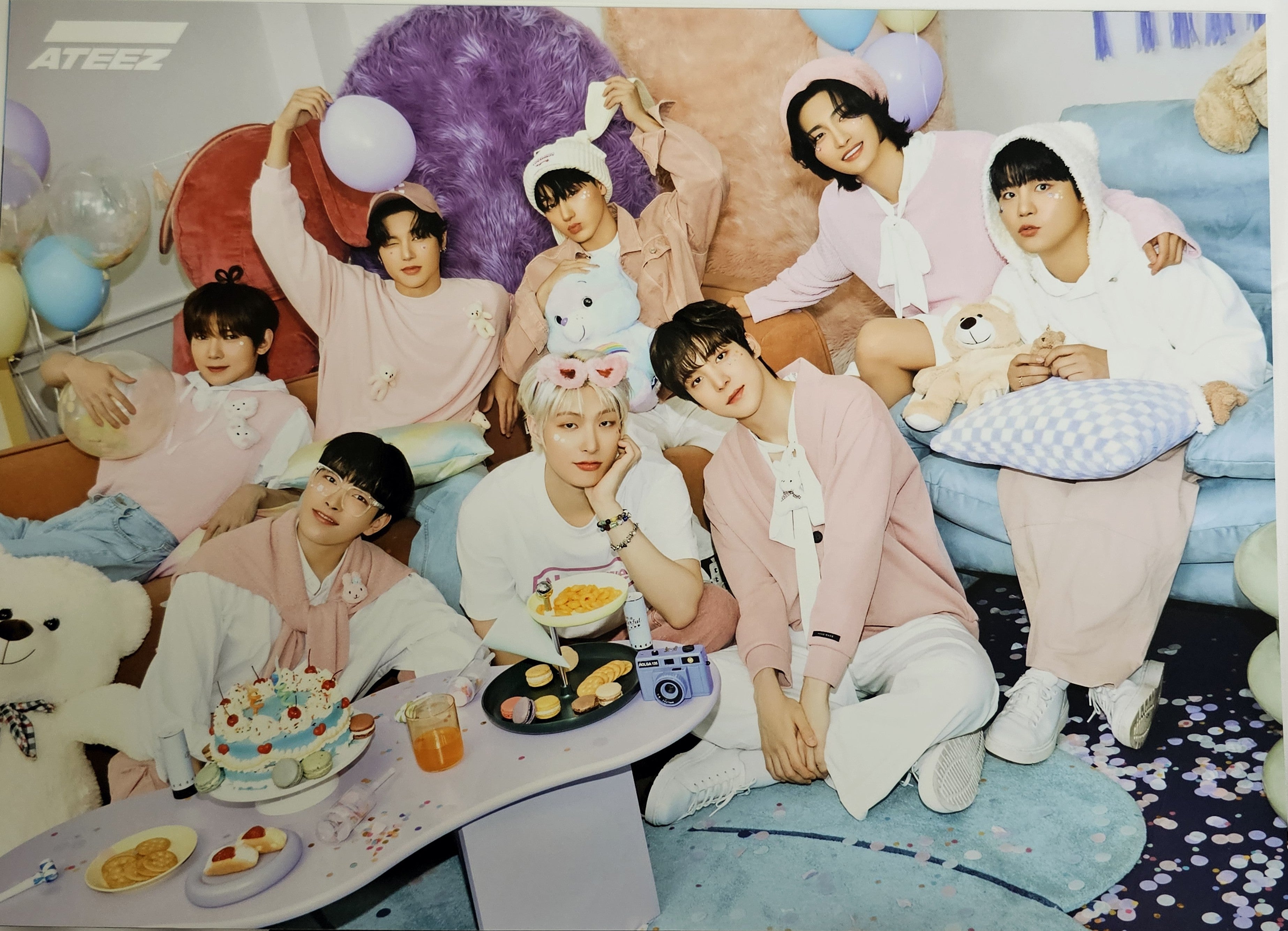 Ateez Super High Quality 12 Posters and 1 sticker Set