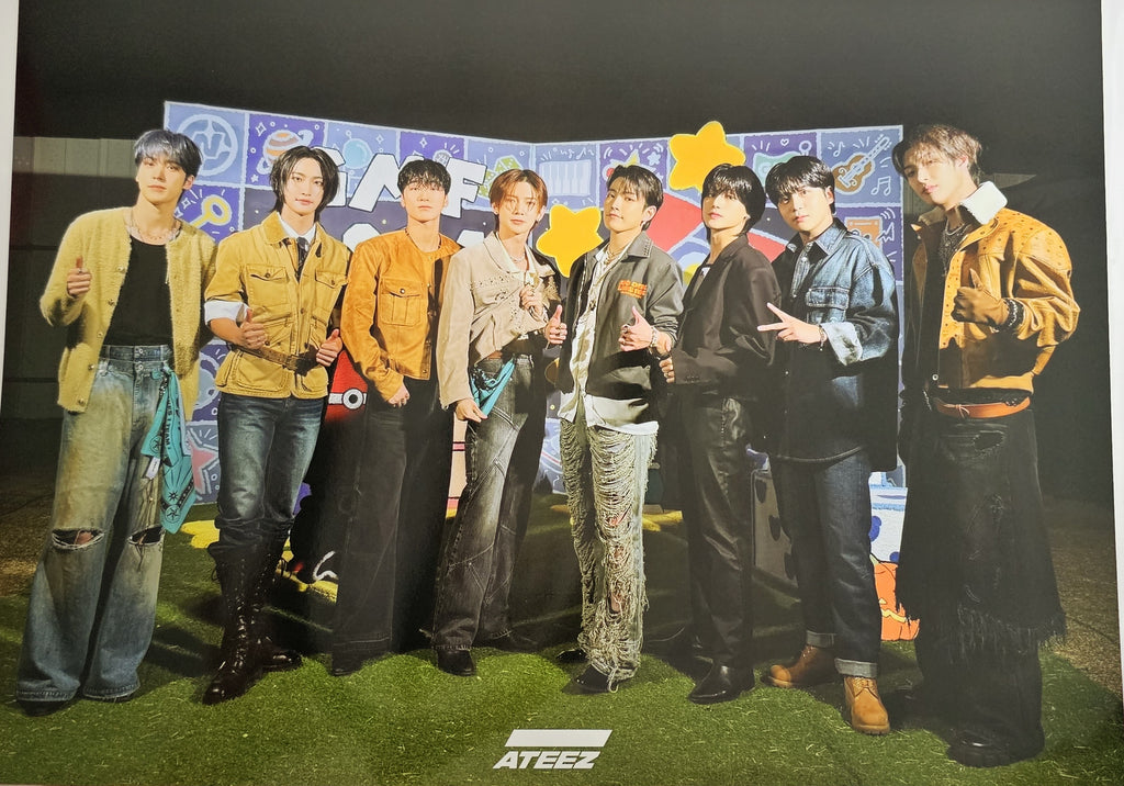 Ateez Super High Quality 12 Posters and 1 sticker Set