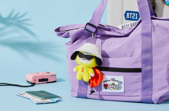 BT21 Travel Edition Plush Keyring - KOYA, TATA, MANG, CHIMMY