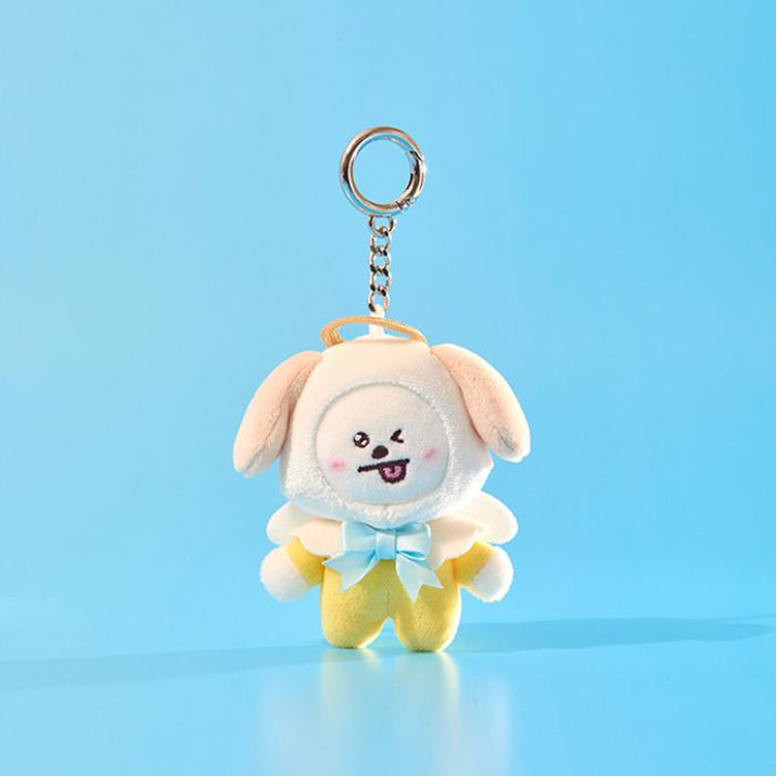 BT21 Angel & Villain Plush Keyring Official Collectible, Angel Keyring