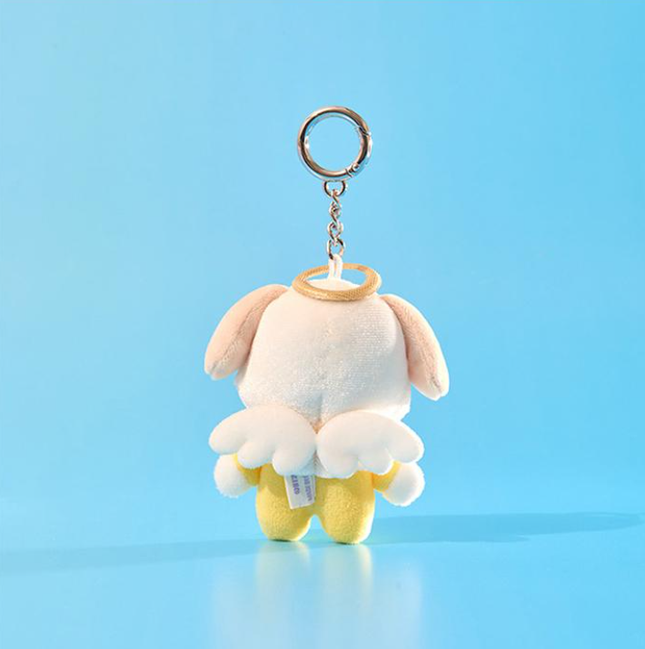 BT21 Angel & Villain Plush Keyring Official Collectible, Angel Keyring