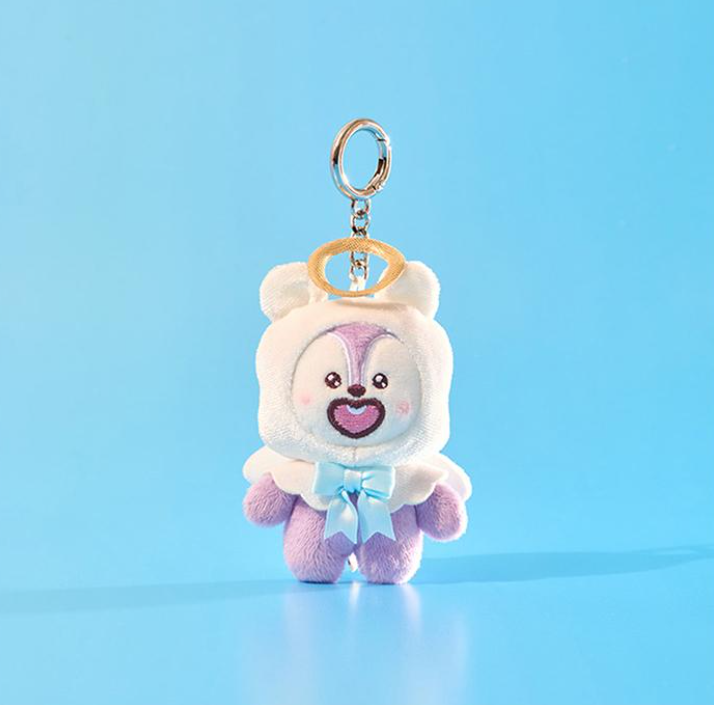 BT21 Angel & Villain Plush Keyring Official Collectible, Angel Keyring