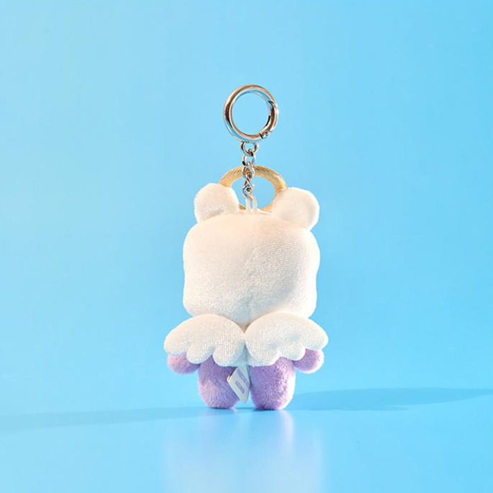 BT21 Angel & Villain Plush Keyring Official Collectible, Angel Keyring
