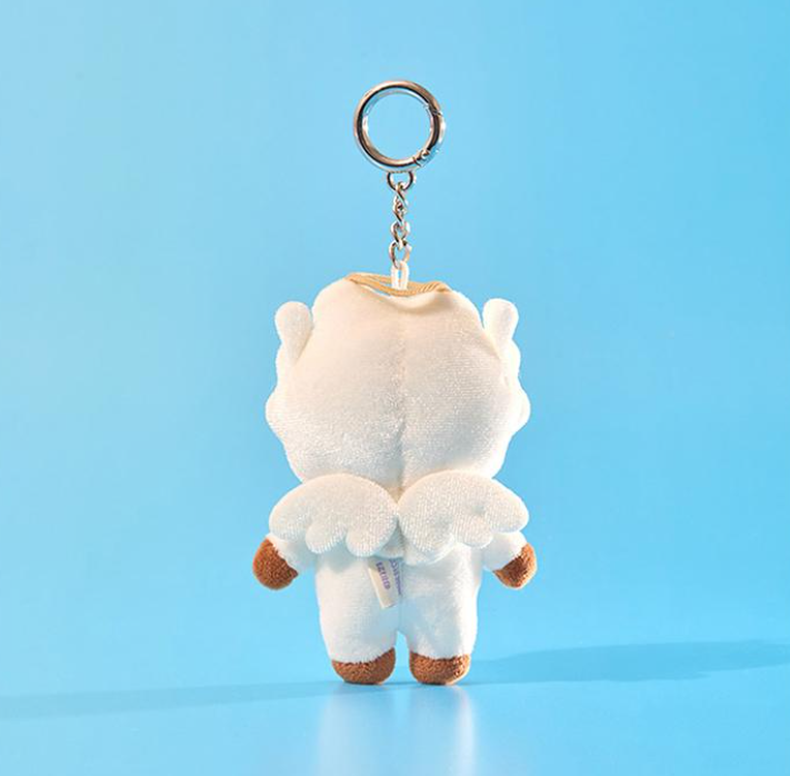 BT21 Angel & Villain Plush Keyring Official Collectible, Angel Keyring