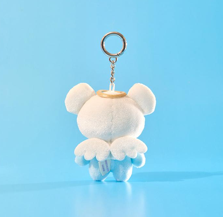 BT21 Angel & Villain Plush Keyring Official Collectible, Angel Keyring