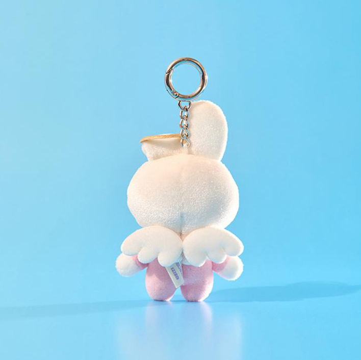 BT21 Angel & Villain Plush Keyring Official Collectible, Angel Keyring