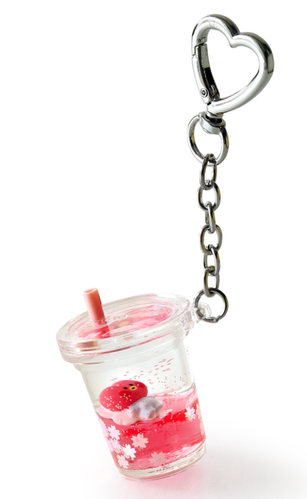 BT21 Cherry Blossom Glitter Water Keyring Official Minini