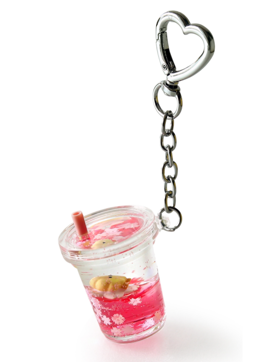 BT21 Cherry Blossom Glitter Water Keyring Official Minini