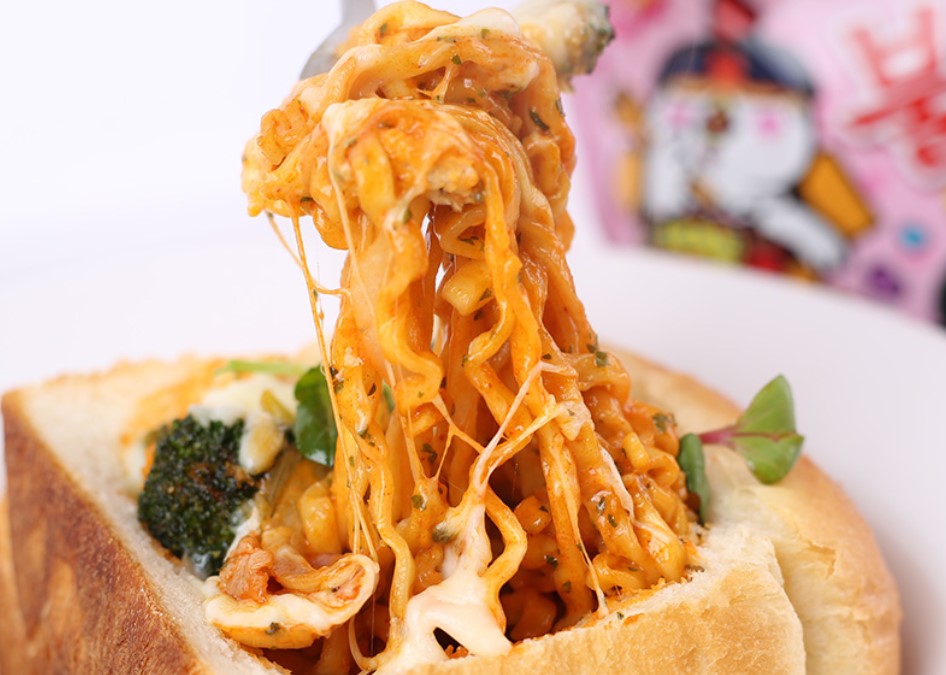 Samyang Buldak Spicy Ramen, Hot Chicken Ramen, Korean Stir-Fried Instant Noodle, Carbonara, 1 bag with 8 pack