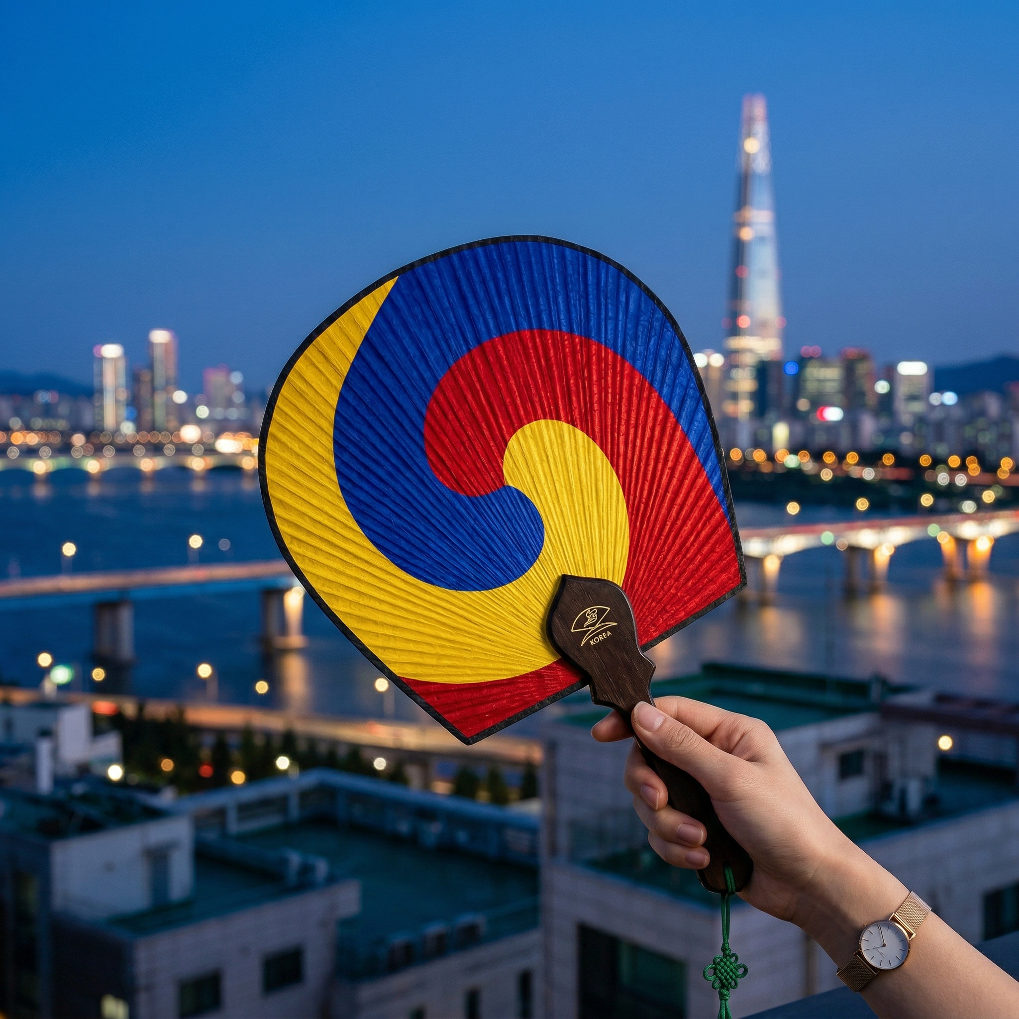 2.0 MV - Traditional Korean Fan (1 Fan,  1 Pouch and random photocard included)