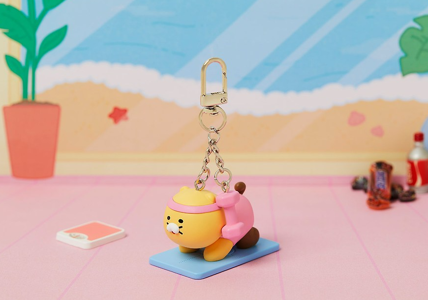 KAKAO FRIENDS Choonsik Sports Figure Keyring Soccer Golf Yoga Tennis
