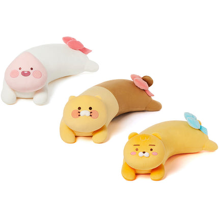 KAKAO FRIENDS Ribbon Curve Body Pillow Plush Ryan Apeach Choonsik