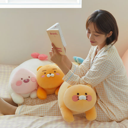 KAKAO FRIENDS Ribbon Curve Body Pillow Plush Ryan Apeach Choonsik