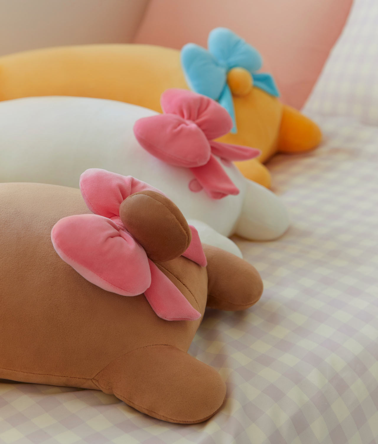 KAKAO FRIENDS Ribbon Curve Body Pillow Plush Ryan Apeach Choonsik