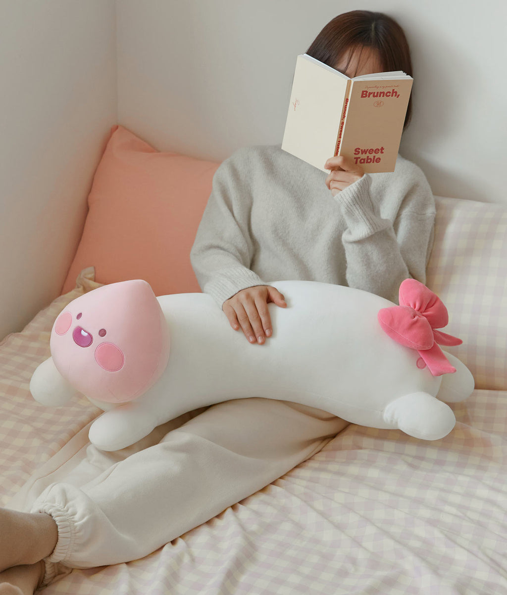 KAKAO FRIENDS Ribbon Curve Body Pillow Plush Ryan Apeach Choonsik
