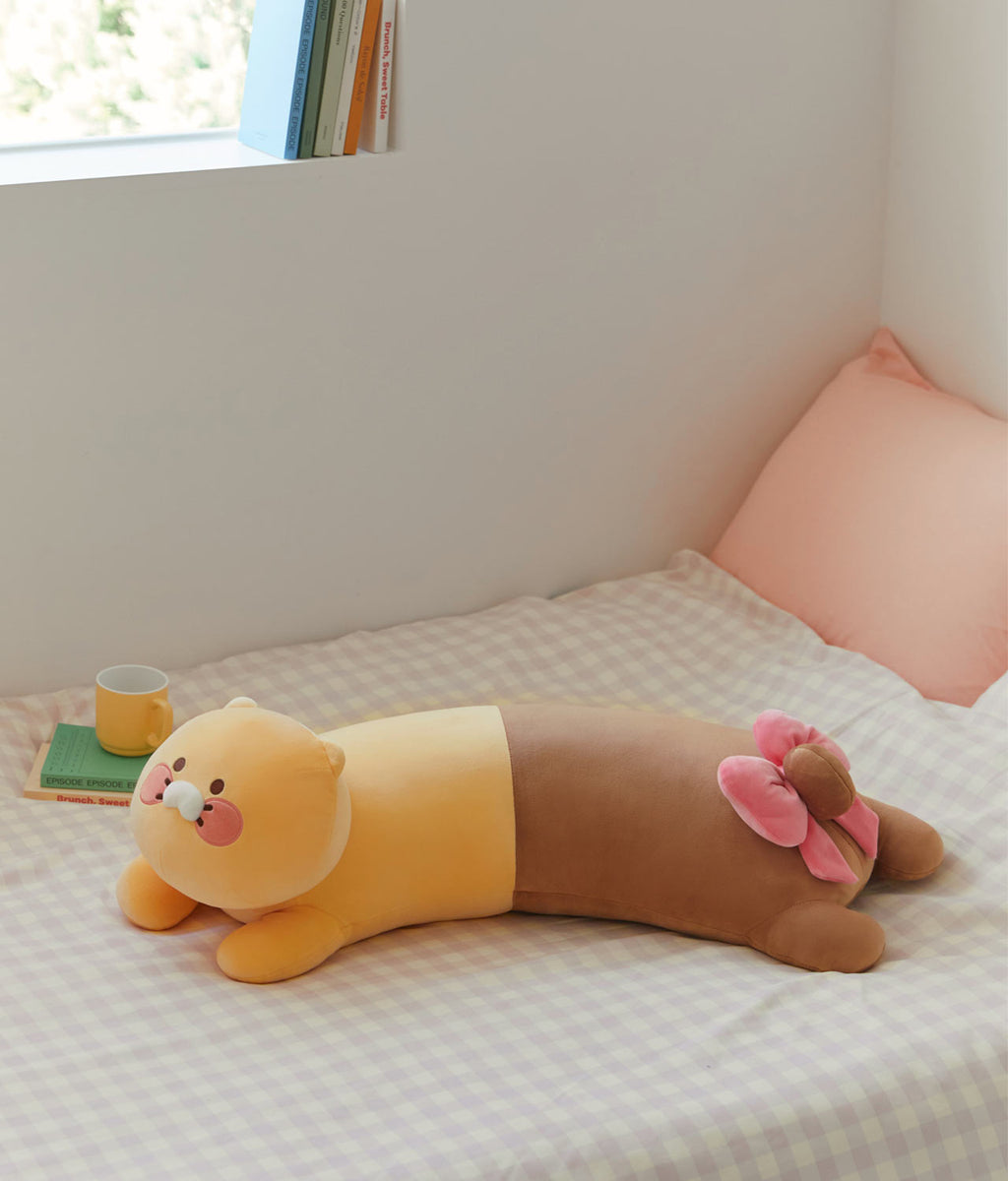 KAKAO FRIENDS Ribbon Curve Body Pillow Plush Ryan Apeach Choonsik