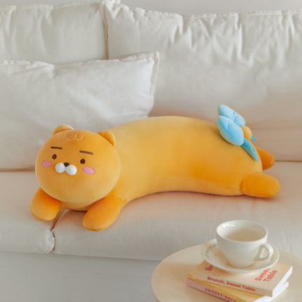 KAKAO FRIENDS Ribbon Curve Body Pillow Plush Ryan Apeach Choonsik