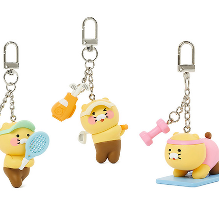 KAKAO FRIENDS Choonsik Sports Figure Keyring Soccer Golf Yoga Tennis