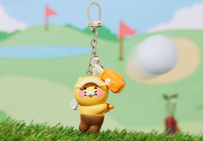 KAKAO FRIENDS Choonsik Sports Figure Keyring Soccer Golf Yoga Tennis