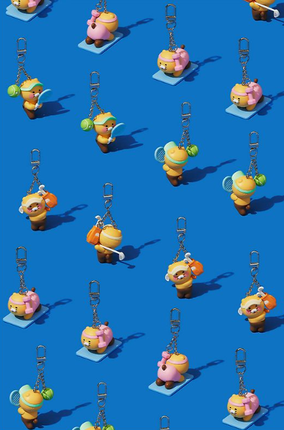 KAKAO FRIENDS Choonsik Sports Figure Keyring Soccer Golf Yoga Tennis