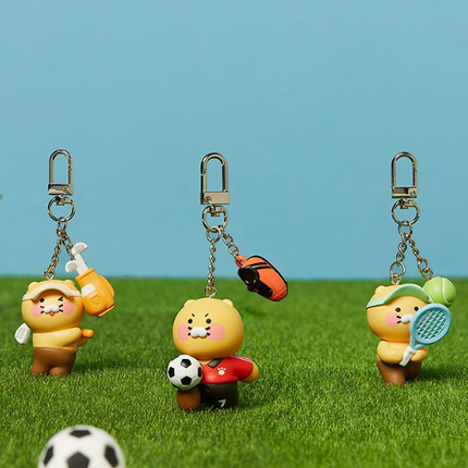 KAKAO FRIENDS Choonsik Sports Figure Keyring Soccer Golf Yoga Tennis