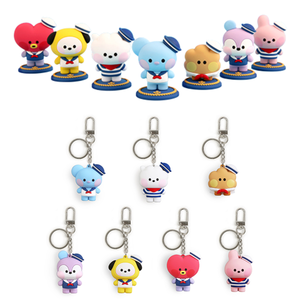 Stan N37 Exclusive - BT21 Marine Series: 2 Inch Figure & Keychain Collector's Set