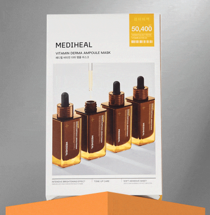 MEDIHEAL Vitamin Derma Ampoule Sheet Mask 2025 Brightening Official