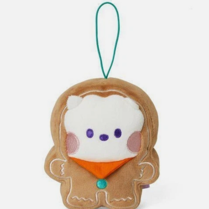 BT21 RJ Official Merchandise Baby RJ Plush Gift Set – Christmas Ornament + Keychain + JIN Photocard Included