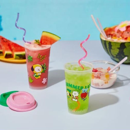 BT21 Summer Rain Reusable Cup Set (3 Cups, 473ml)