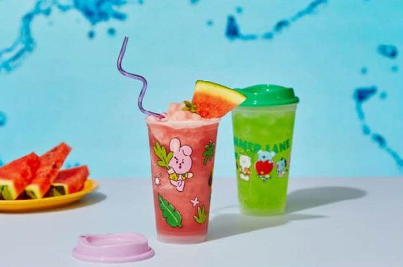 BT21 Summer Rain Reusable Cup Set (3 Cups, 473ml)