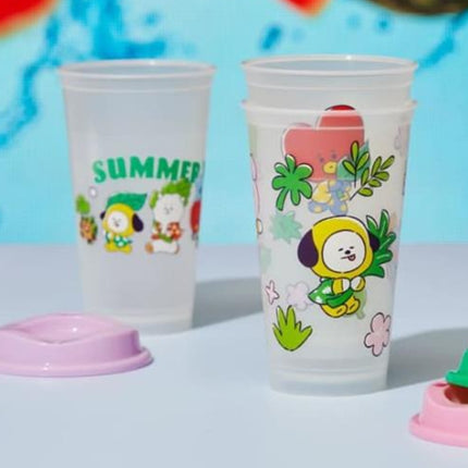 BT21 Summer Rain Reusable Cup Set (3 Cups, 473ml)