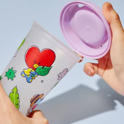 BT21 Summer Rain Reusable Cup Set (3 Cups, 473ml)