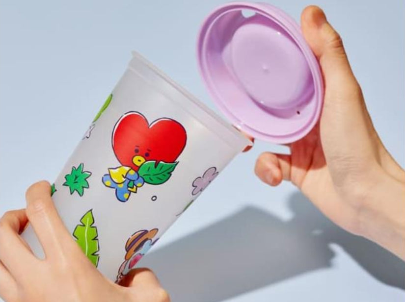 BT21 Summer Rain Reusable Cup Set (3 Cups, 473ml)